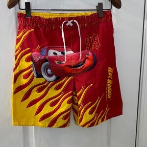 Red and Yellow Cars Swim Shorts
